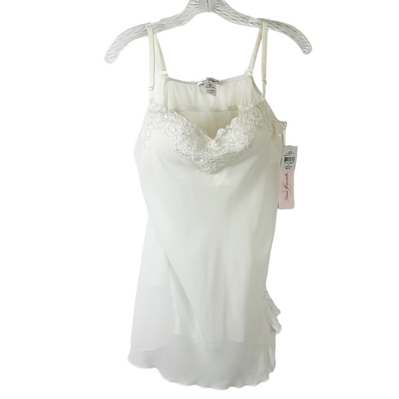 Linea Donatello 2-Piece Short Nightgown + Panty Women's Plus 1X Ivory New - Picture 1 of 12